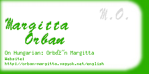 margitta orban business card